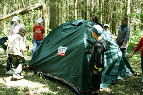Испытание «Собрать палатку»